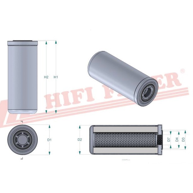 Filtre Hydraulique SH 66172 Hifi Filter référence fournisseur HIFSH66172